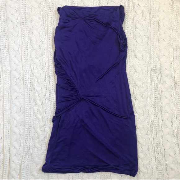 BCBG Maxazria M purple V neck mini dress - Picture 6 of 6